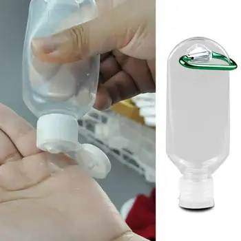 

20pcs Mini Refillable Bottle With Hook Outdoor Transparent Daily Travel Portable