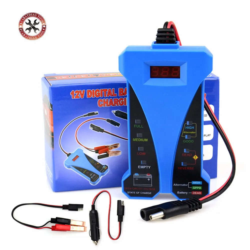 Тестер автомобильной батареи 12 В цифровой тестер генератора с 6 светодиодный