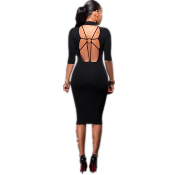 

N285 Europe And America Fashion Wear Hot Selling Crew Neck Sheath One-step Skirt Sexy Dress White Background Figure