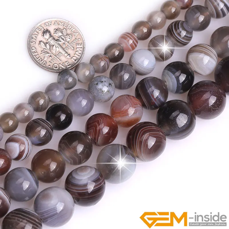 

Natural Stone Botswana Agates 2mm Big Hole Bead For Jewelry Making Strand 15 inch DIY Jewelry Beads For Bracelet Necklace Making