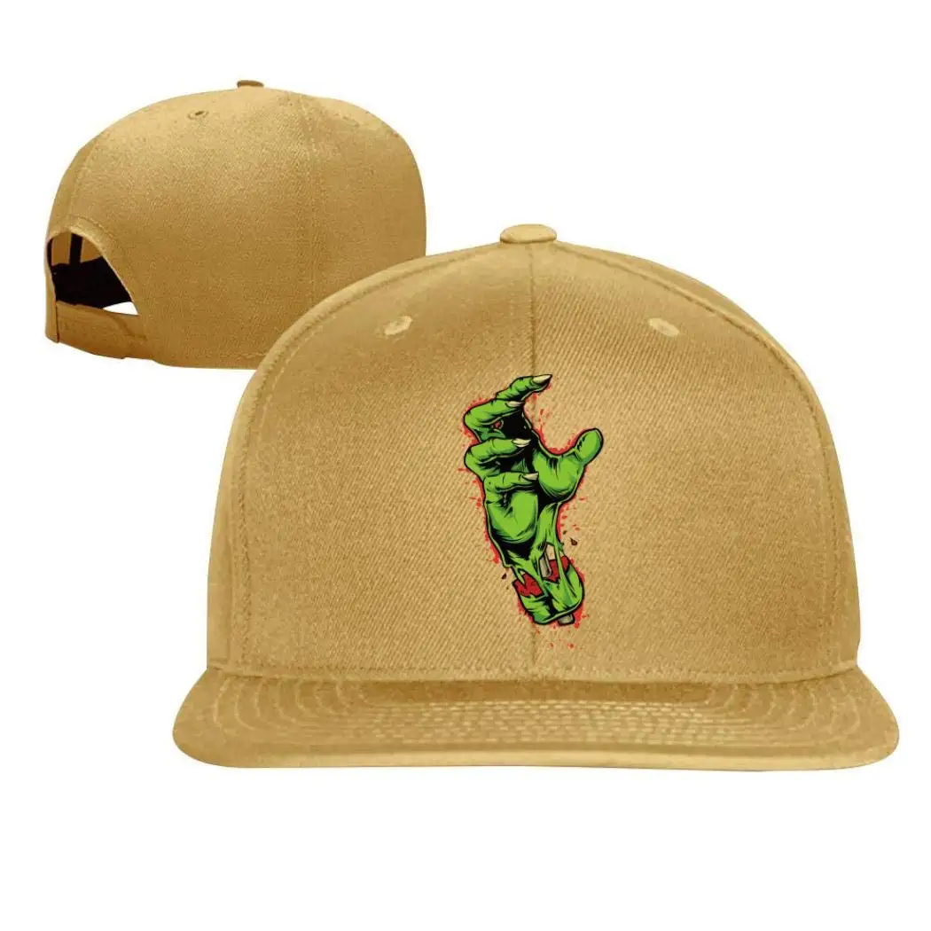 Зеленая страшная бейсбольная кепка с рисунком ладони, модные мужские и женские общие кепки для бега