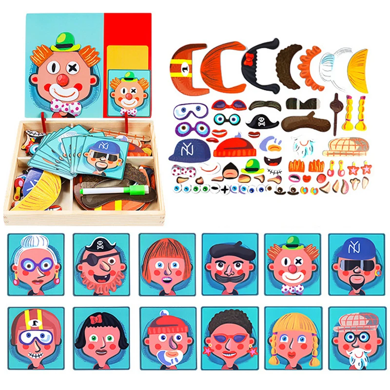 

Baby Toy Magnetic Puzzle 3D Jigsaw Puzzle Traffic Letter and Number Wooden Puzzle Early Educational toys for Children Gift