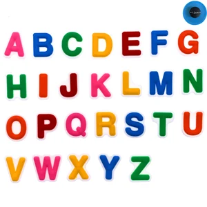 Pulsera de silicona con letras coloridas para niños y X-MAS, accesorio de decoración, alfabeto, regalo, 1 ud.