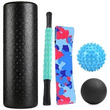 EPP Колонка для йоги, тонкий массажер для мышц, роликовый массажер, набор для расслабления теленка, поролоновый вал, шип, гимнастический массаж, сетка, точечная терапия, физио-тренажер