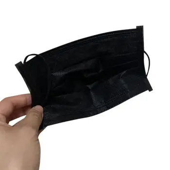 

1/10/20/50 Pcs Adult Mask Black Disposable Adult Mask Anti-haze Dust Mask Dust-proof Mask Non-woven Face Cover