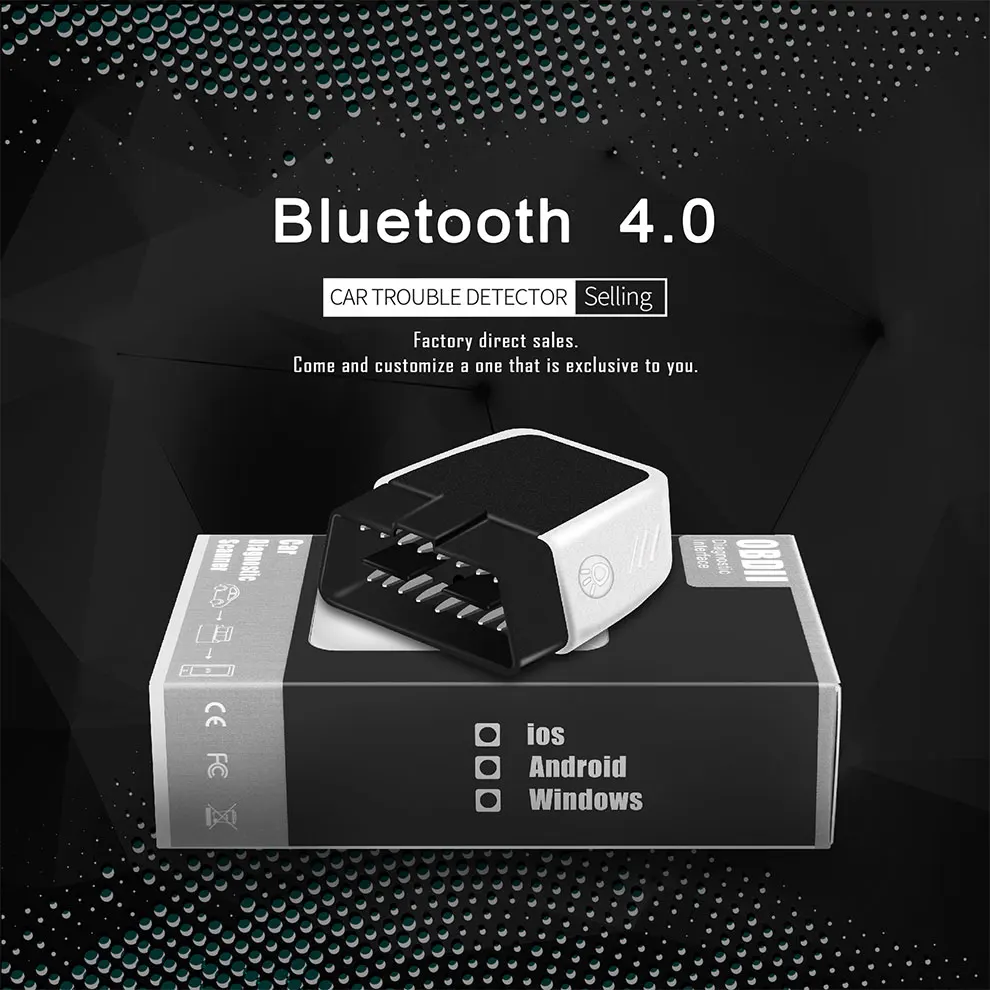 Мини ELM 327 Bluetooth 4 0 с выключателем питания инструмент для сканирования интерфейса