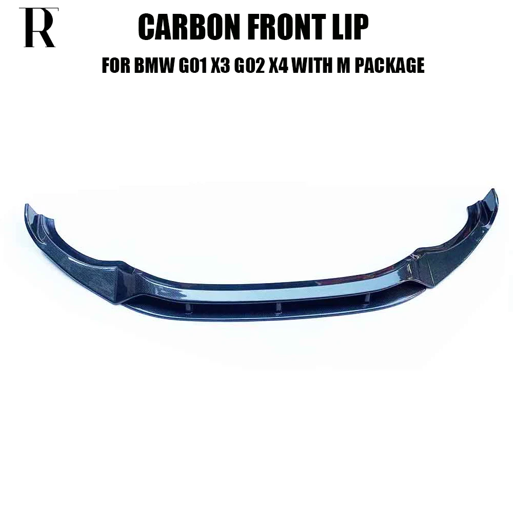 

G01 G02 Full Carbon Fiber Front Bumper Chin Lip for BMW X3 X4 With M Package 2018 UP Auto Racing Car Styling Lip Protector