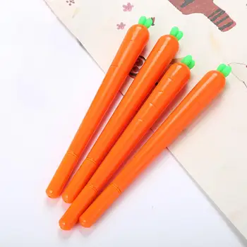 

4Pcs Cartoon Carrot Ink Filled Gel Pen School Office Writing Marker Stationery