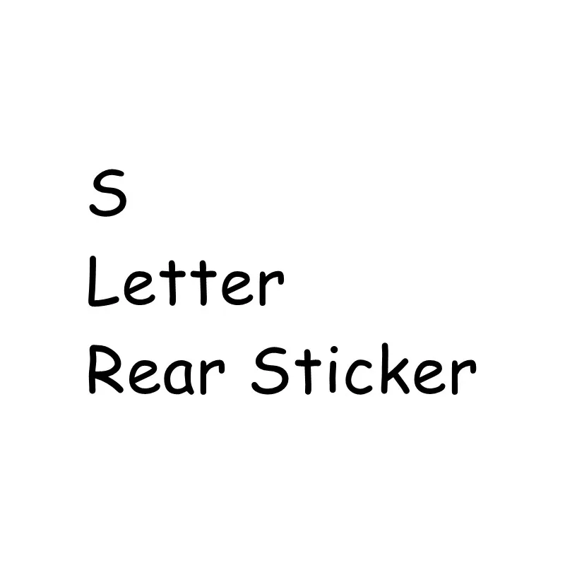 

S Number Letter Sticker