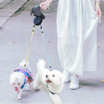 

Automatic Retractable Pet Leash Dog Double Sides Leash Rope with LED Light TSH Shop
