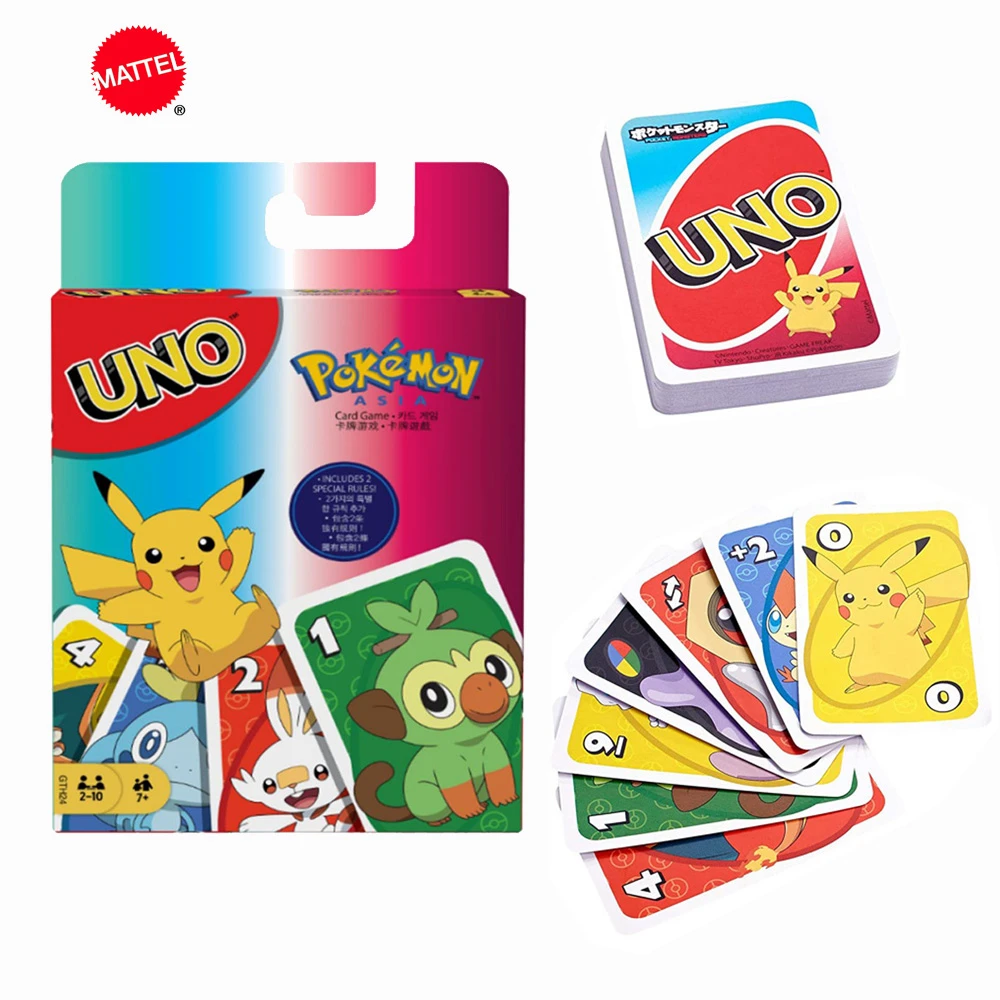 Mattel Uno Juego De Cartas De Poker Sword Shield Entretenimiento Familiar Pikachu Pokemon Juegos De Cartas Aliexpress