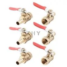 8 мм шланг для 1/4 PT гнездовой резьбовой соединитель латунный шаровой регулирующий клапан 6 шт