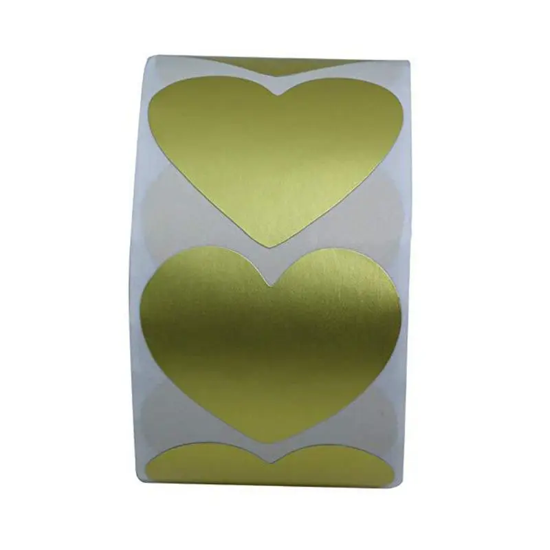 100-500pcs Colorful Round/heart Shape Stickers For Kids Reward