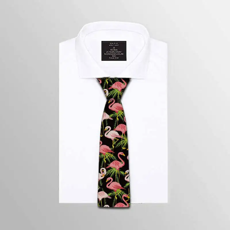 3D Printed Men's Polyester Slim Tie Funny Pattern Wedding Party Casual Happy 8cm Wide Tie Jacquard Weave Man Shirt Accessories