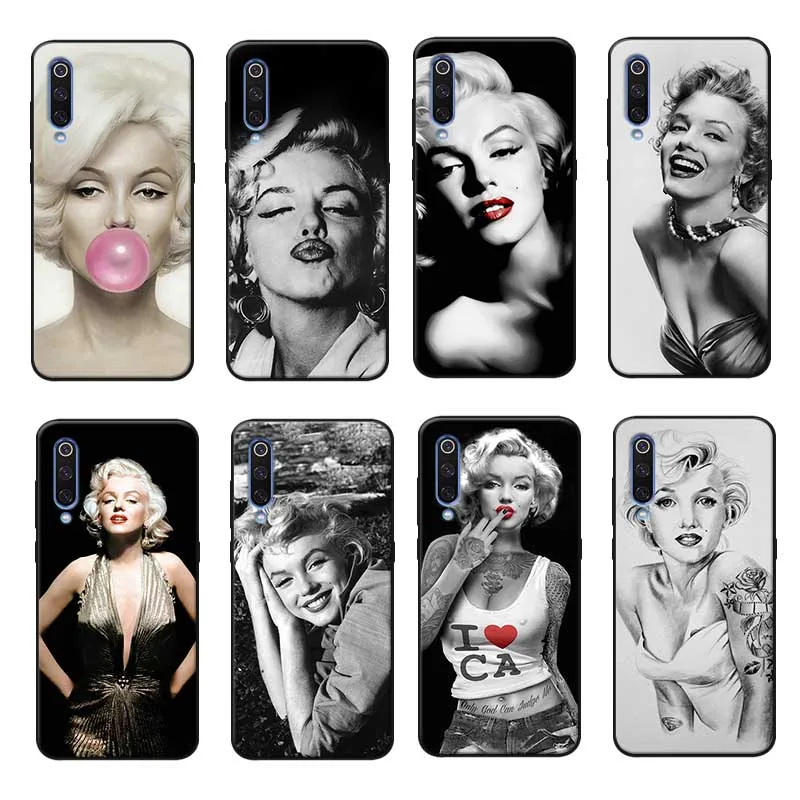 For samsung galaxy a50 a70 a30 a40 a20 s8 s9 s10 plus Clear Soft Silicone Phone Case marylin monroe Painted tatooe glasses |