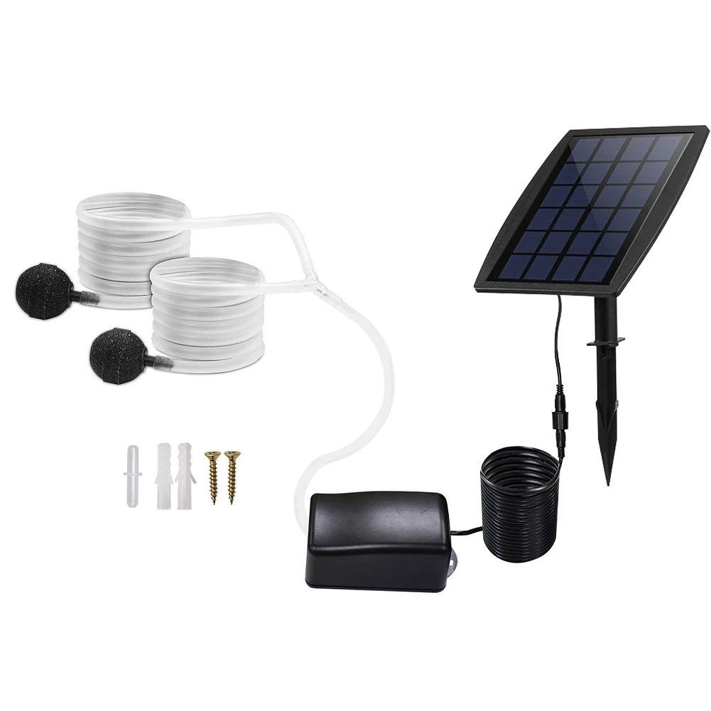 Kit de Pompe à Air Solaire 2W, Insertion dans le Sol, Oxygénateur