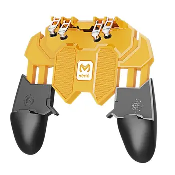 

MEMO AK66 Game Controller Gamepad Joystick Shooter Trigger for PUBG Mobile Games Gamepads Game Controller Yellow for iOS Android