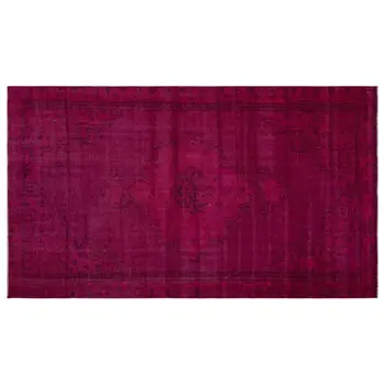 

Handmade Red Vintage Overdyed Turkish Area Rug 146x246 Cm-4'9''X8'1''