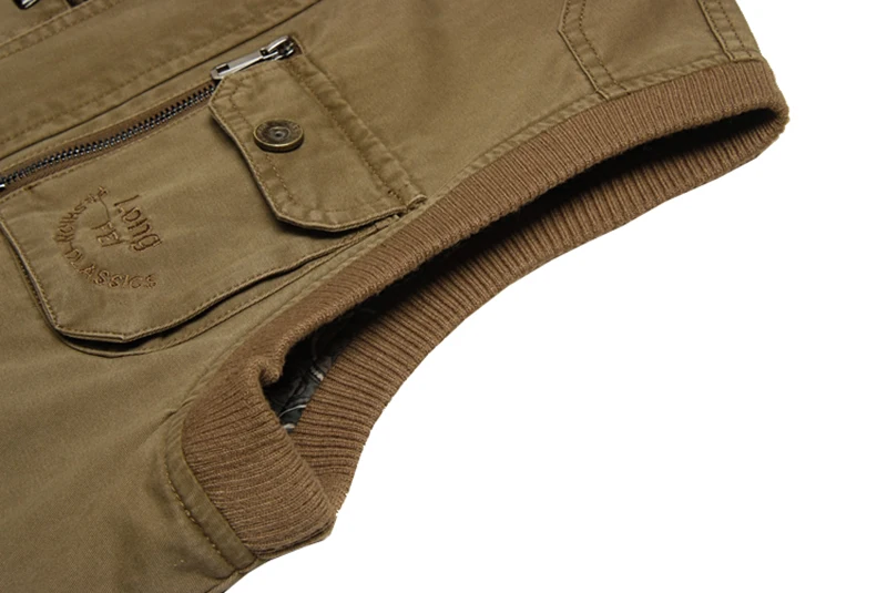 Classic Mens Vest with Many Pockets for Summer Casual Photographer Work Khaki Multi Pocket Sleeveless Jacket Waistcoat Chalecos