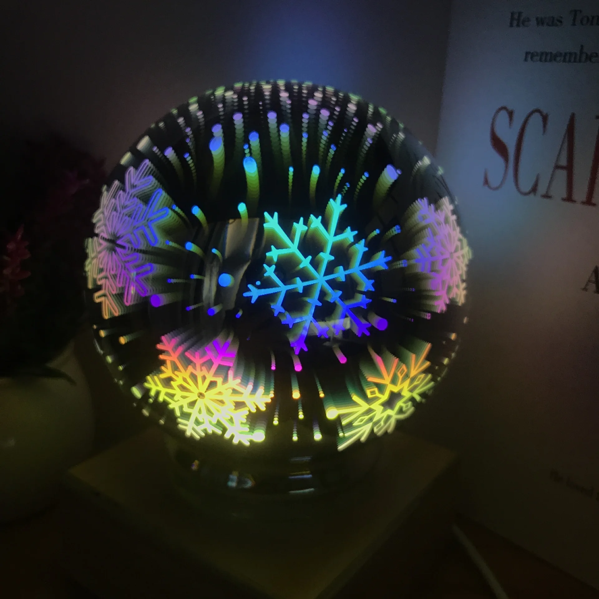 3D настольные лампы светодиодный стеклянный шар прикроватная лампа волшебный