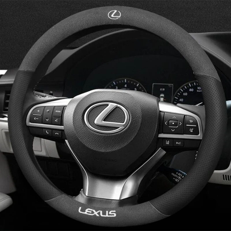 Замша кожа Чехол рулевого колеса автомобиля 38 см аксессуары для Lexus Es250 Is300 Rx270 Nx300