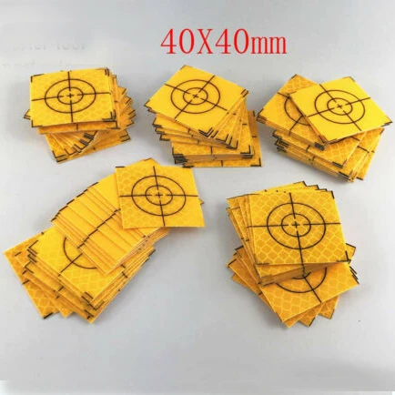 NEW 100PCS YELLOW REFLECTOR SHEET 50X50MM REFLECTIVE TARGET FOR TOTAL STATION
