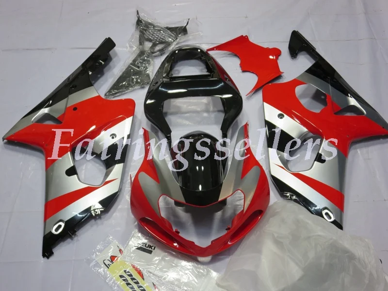 

Injection Molding ABS Motorcycle Fairings kit Fit For Suzuki GSX-R1000 K1 K2 2000 2001 2002 gsxr1000 Fairings Silver Red Black