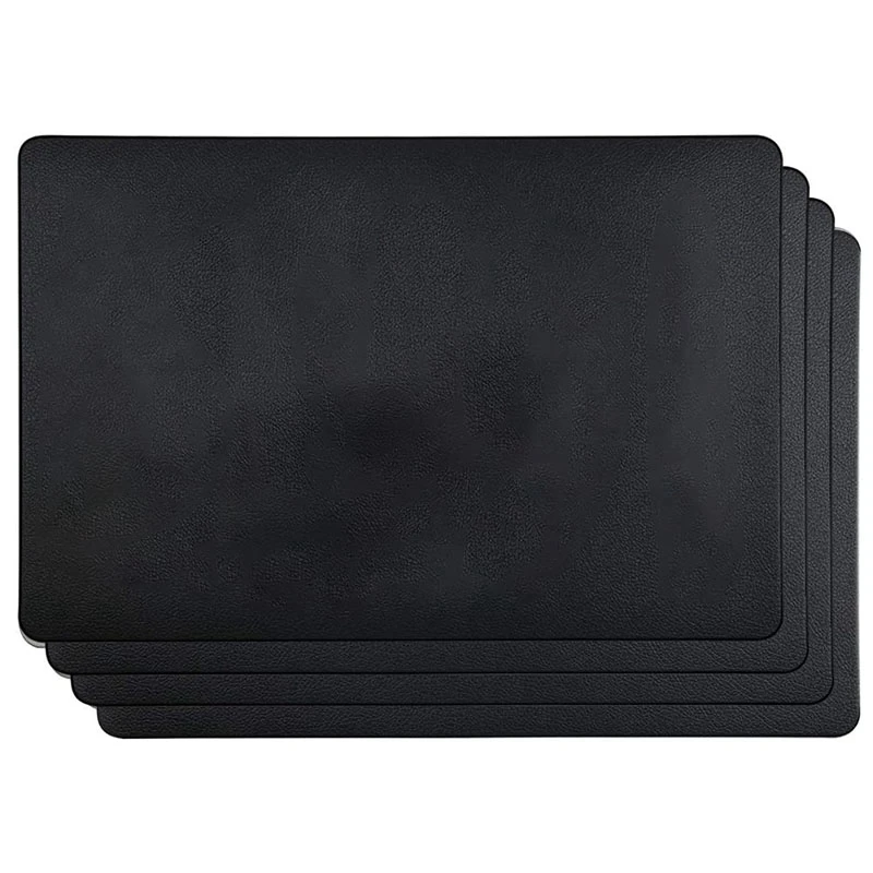 4PCS Heat Resistant Placemats, Artificial Leather Placemats, Waterproof