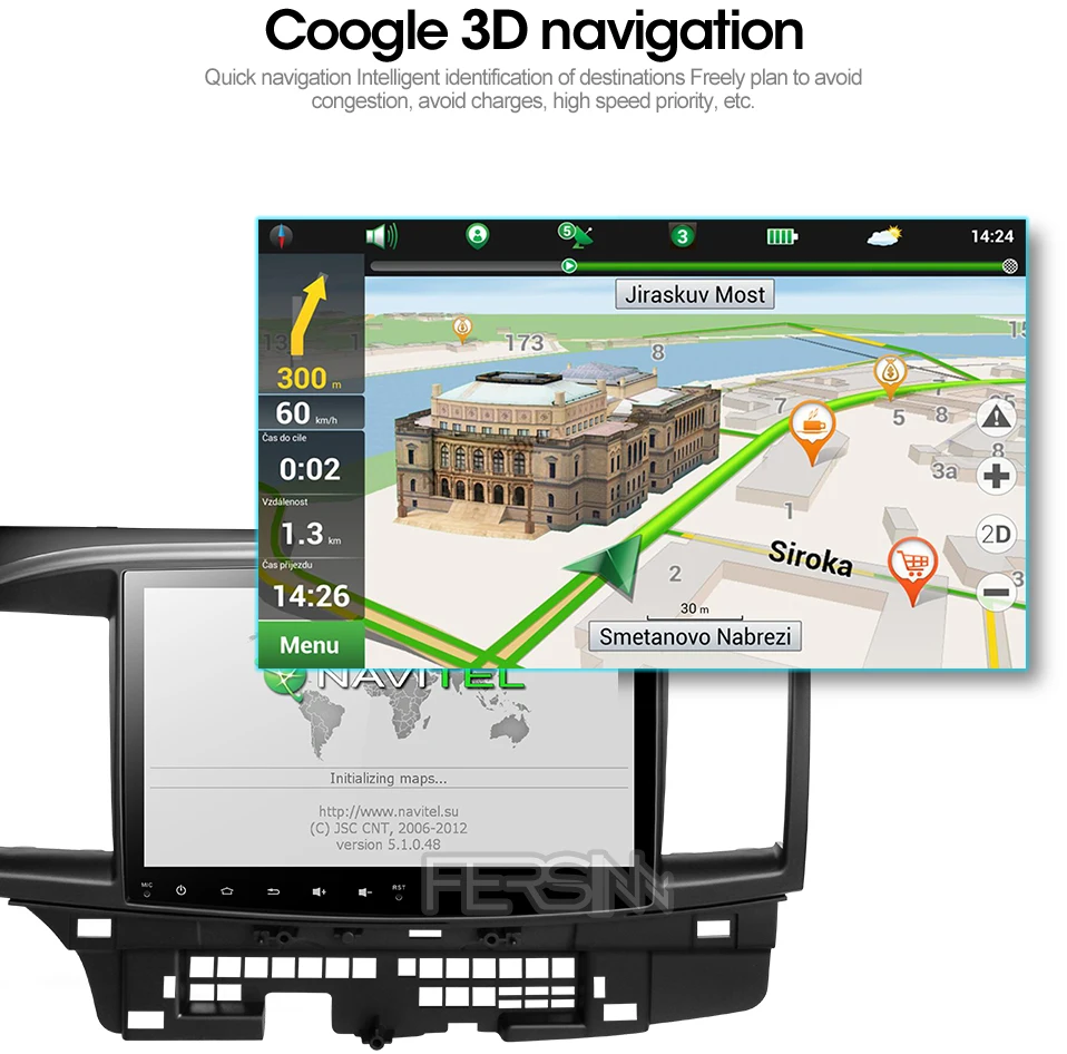 Cheap Fersinny CYS1060 2G Octa Core Android 9.0 for Mitsubishi Lancer stereo multimedia GPS Radio car dvd gps player stereo gps 9