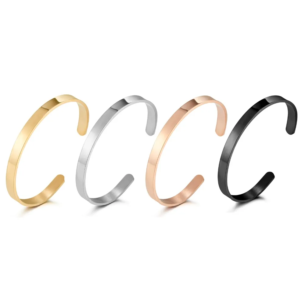 

1PC Personalized Engraved Custom Name Stainless Steel Bracelet Jewelry Name Words Letters Custom Bracelet & Bangle For Women men