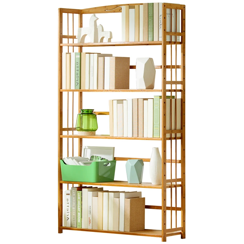 

Simple bookshelf floor-to-ceiling living room solid wood children's table to receive students small book cabinet simple