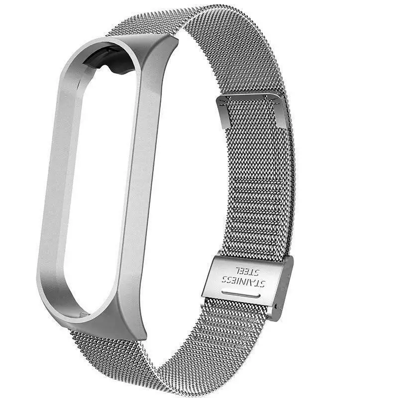 Strap For Xiaomi Mi Band 3 4 Screwless Stainless Steel MIband Wrist Metal Bracelet for Wristbands Pulseira | Электроника