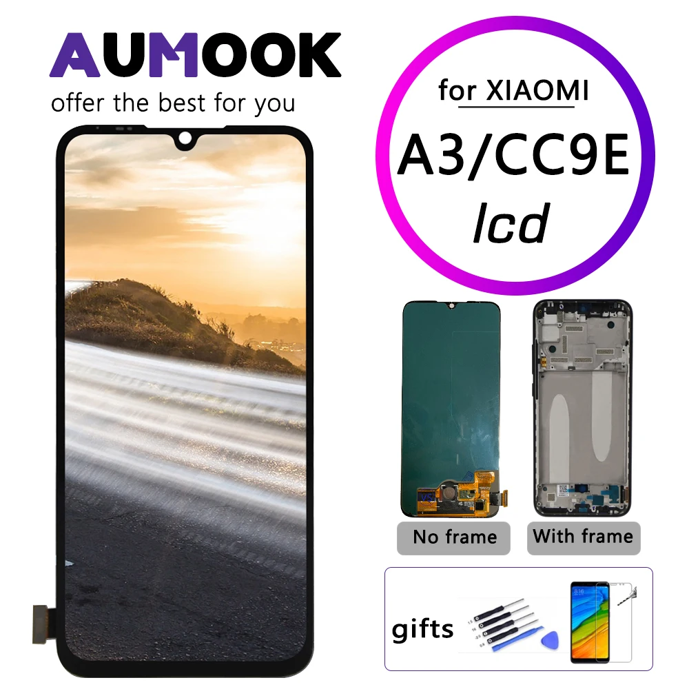 Премиум ЖК экран для XIAOMI MI A3 CC9e полный комплект дигитайзер с рамкой Ремонт