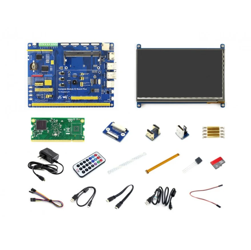 Raspberry Pi вычислительный модуль 3 набора для разработки Тип B с CM3, 7 дюймов HDMI ЖК-дисплей, DS18B20, Мощность адаптер переменного тока, Pi Zero Камера кабель