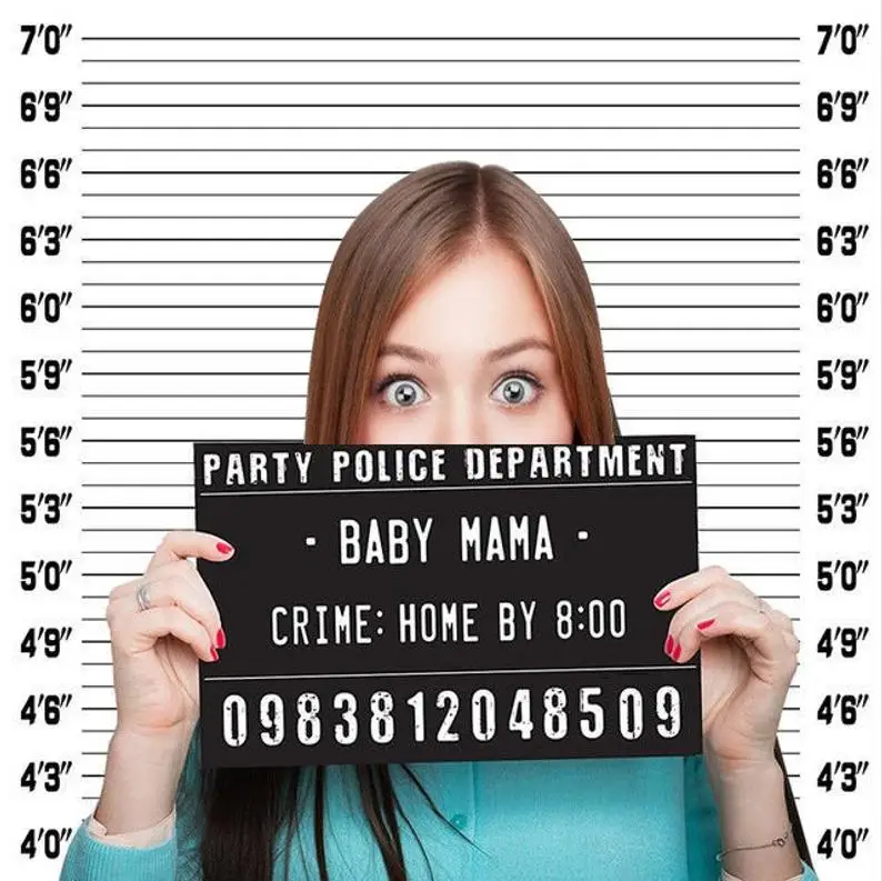 

MEHOFOTO Mugshot Mug Shot Police Line Up Police Lineup Party Backdrop Background for Children Birthday Party Studio Props