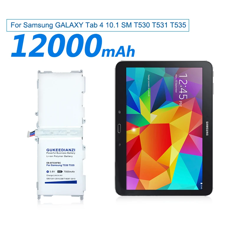 EB-BT530FBC 12000 мАч планшетный ПК батарея для samsung GALAXY Tab 4 SM T530 T531 T535 Замена литий-полимерные батареи