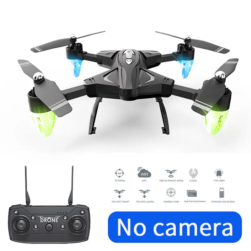 No Camera 1Battery F69 Pro 1080P RC Квадрокоптер Мини Профессиональный Дрон с камерой складной портативный пульт дистанционного управления широкоугольный Дон игрушки - Цвет: No Camera 1Battery