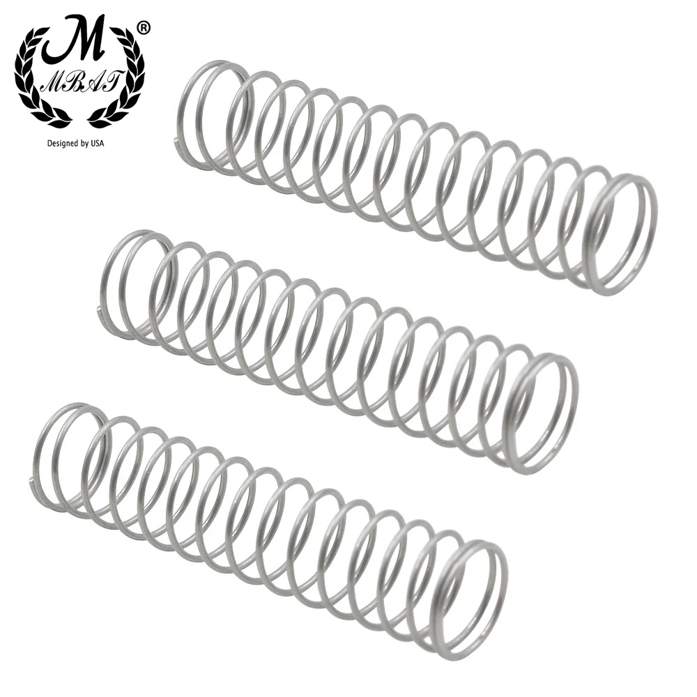M MBAT 3 unids/set válvula de pistón de trompeta accesorios de resorte pieza de repuesto piezas de reparación de instrumentos de latón