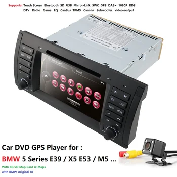

Car Multimedia Player GPS audio Autoradio For BMW/E39/X5/M5/E53 navigation Car Radio 1 Din IPS Touch Screen dab Rear view camera