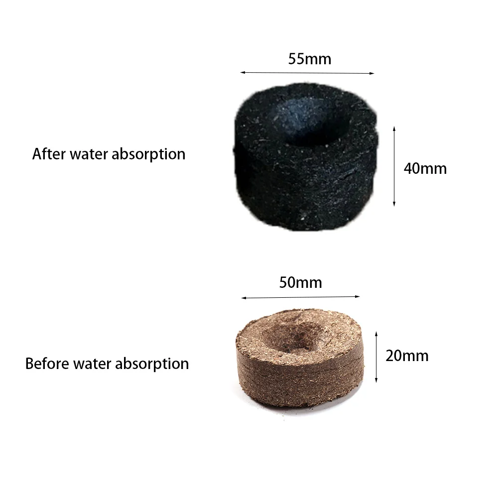 50 мм торф гранулы семян пусковые пробки садовая посадка стартер роста семян поддон блоки грунта под рассаду Профессиональный простой в использовании
