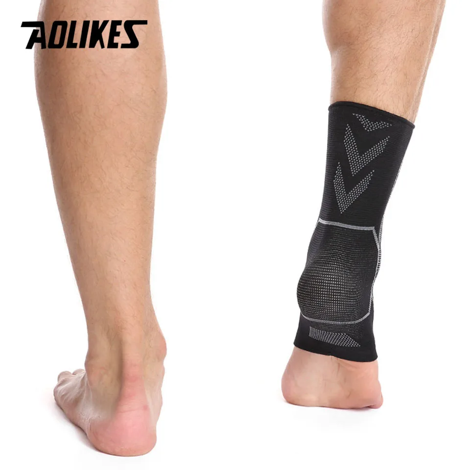 AOLIKES 1 шт. Спортивная опора для защиты лодыжек эластичная повязка на голеностопный сустав хлопок комфорт от растяжений Баскетбол Футбол безопасность ног