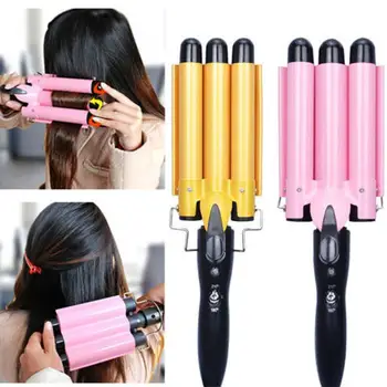 

3 Barrel Curling Iron Wand Hair Waver Curler Iron Triple Barrels Hair Waving Styling Tools Crimping Tool for Deep Waves