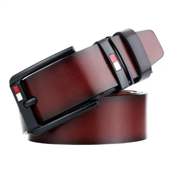 

Luxury Men's Belt Belt Pointed Buckle Leather Belt Men's Jeans High Quality Wide Brown Fashion