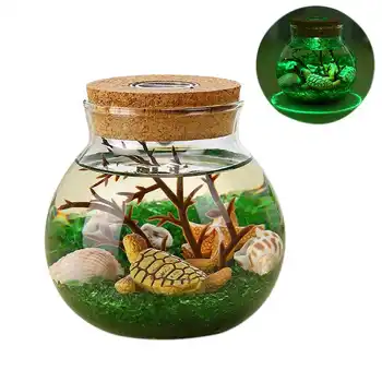 

Night Light Creative Beautiful Aquarium Diy Light Durable Turtle Green Sand Home Decoration Simulation Jellyfish Led Lamp Valent