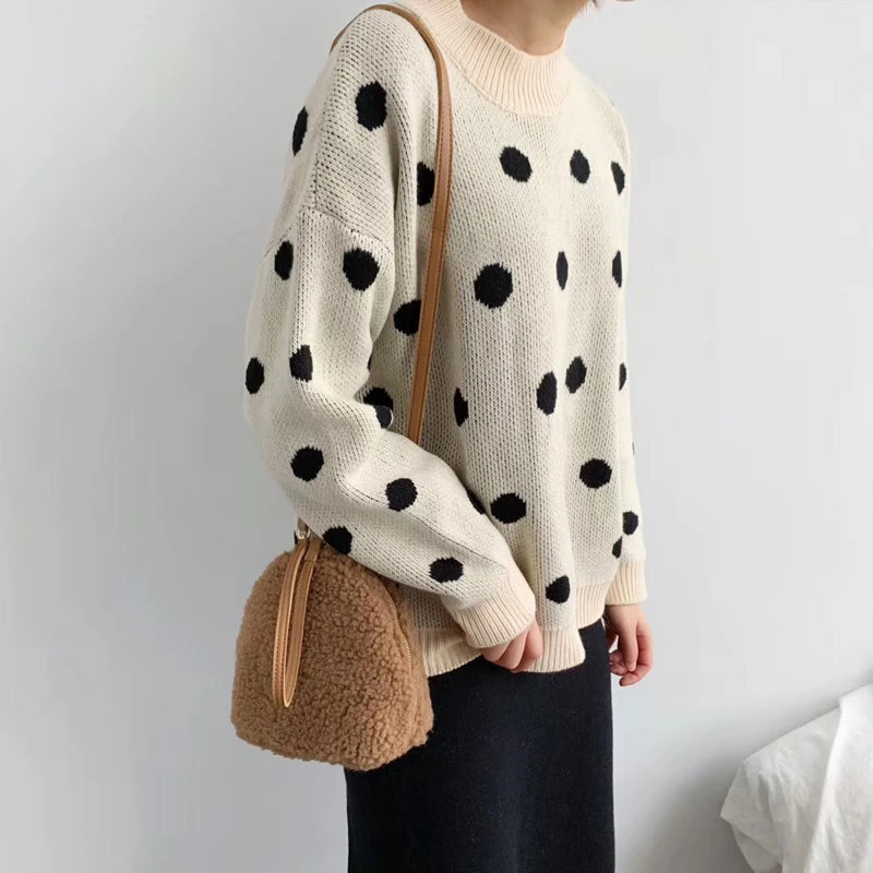 Зимняя женская маленькая сумка из искусственного меха и овечьей шерсти, женская сумка-клатч, женская сумка через плечо, Корейская сумка на запястье - Color: Light Brown
