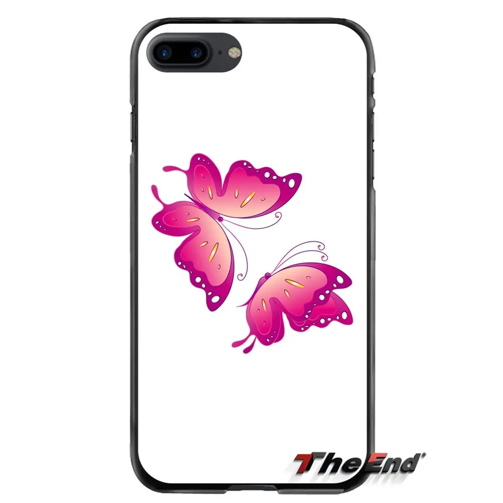 Для Apple iPhone 4 4S 5 5S 5C SE 6 6S 7 8 Plus X iPod Touch 4 5 6 розовые аксессуары в виде бабочек защитный чехол для телефона Чехлы - Цвет: images 10