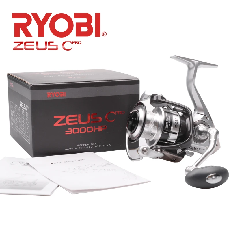 RYOBI ZEUS C PRO Spinning Fishing Reels 1000-8000 6+1BB Gear  Ratio5.1:1/5.0:1 Max Drag 2.5/5.0/7.5/10kg Metal Spool Reel Fishing