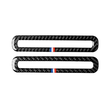 

2pcs Carbon Fiber Car Door Air Outlet Vent Sticker Trim For Ford Mustang 2015-2018 Interior Moulding