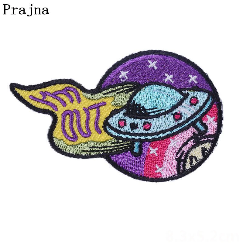 

Prajna UFO Patches Embroidered Patches For Clothing Iron On Patches On Clothes Letter Stripes On Clothes Decoration DIY T-shirt