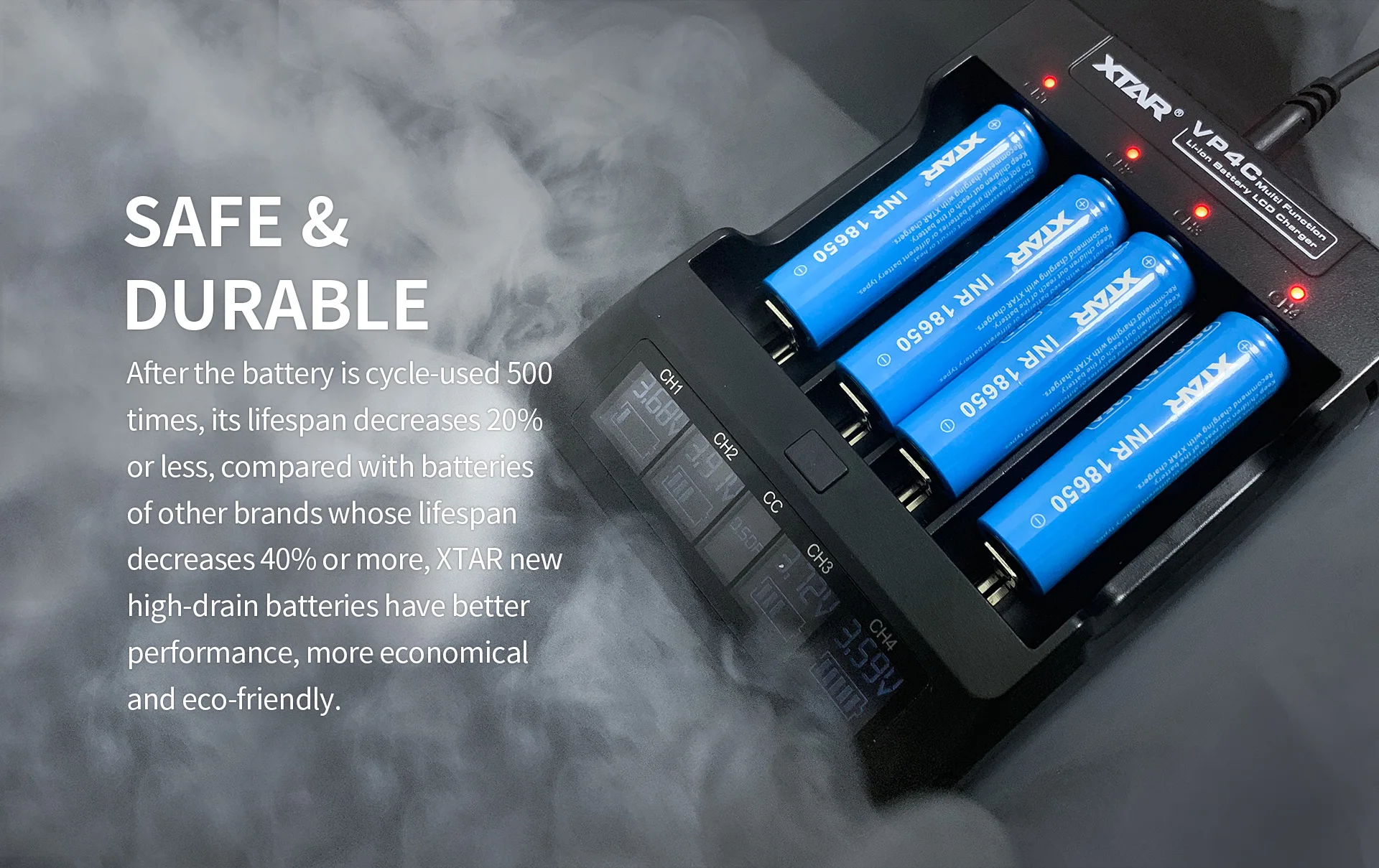 1 шт XTAR INR 18650 2600mah 35A аккумуляторная батарея